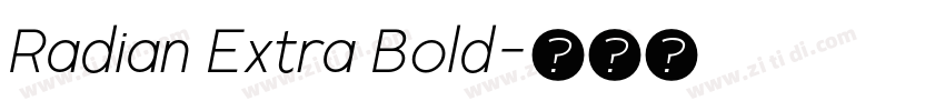 Radian Extra Bold字体转换